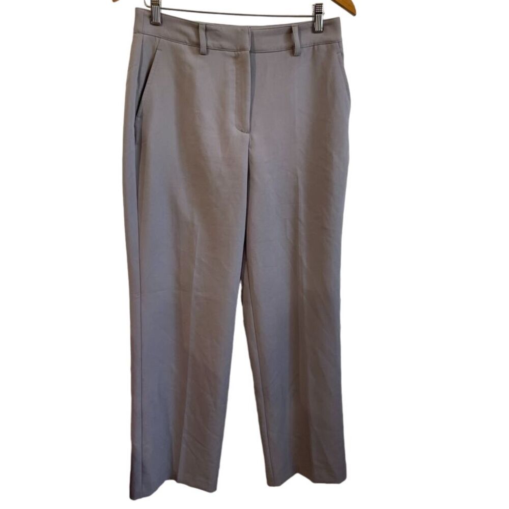Joie Dress‎ Pants Womens 6 Gray Wide Leg Stretch Pockets Classic Minimalist Work